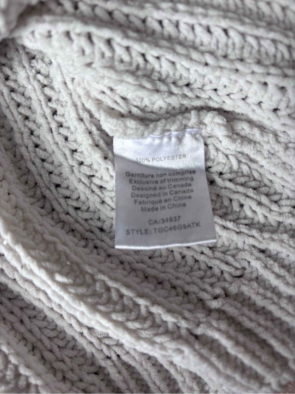 Tag Cream Ribbed Crew Sweater - Picture 5 of 5